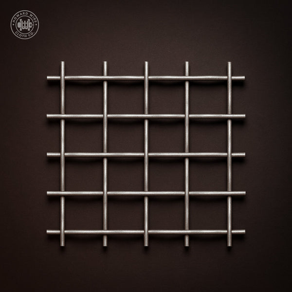 1-1/2" Mesh - .135" Wire Diameter - Plain Steel Lock Crimp Woven Wire - Howard Wire Cloth Co.