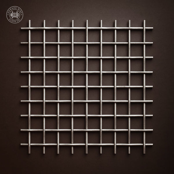 1-1/2" Mesh - .135" Wire Diameter - Plain Steel Crimped Woven Wire - 48" Wide - Howard Wire Cloth Co.