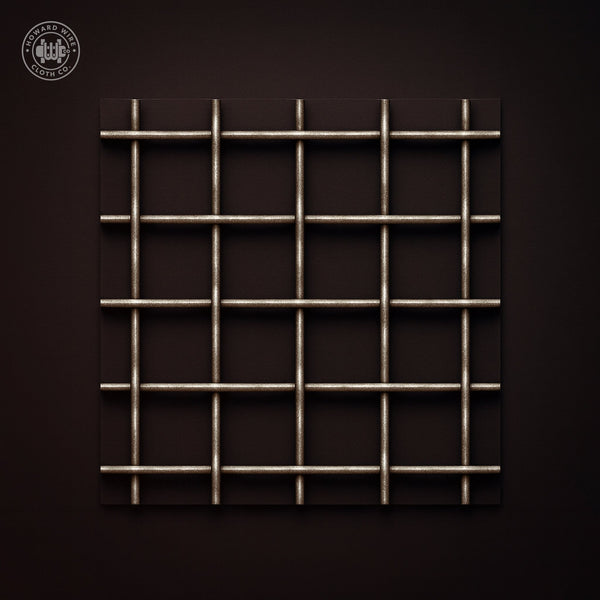 3" Mesh - .250" Wire Diameter - Plain Steel Woven Wire - 48" Wide - Howard Wire Cloth Co.