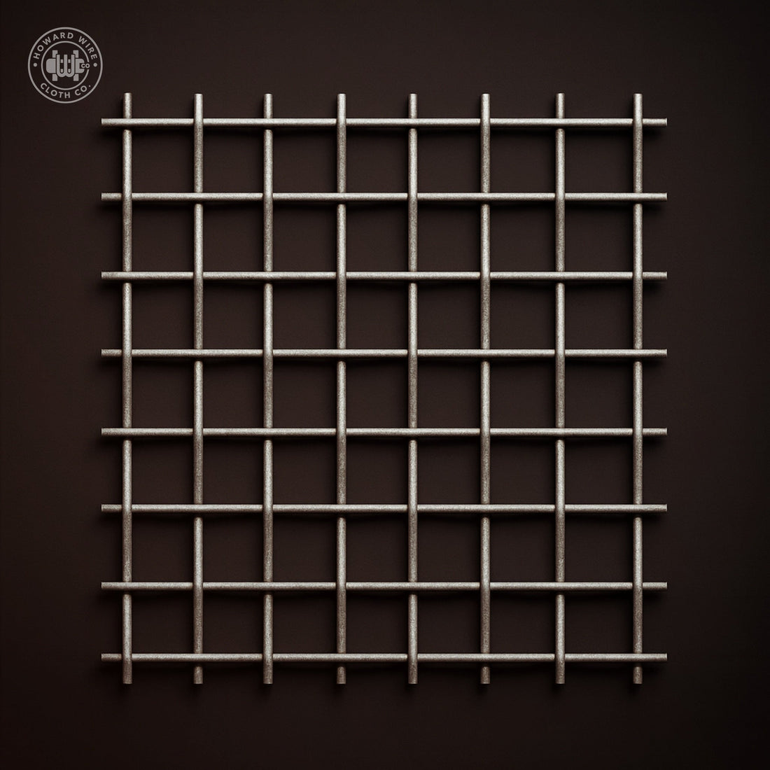 3-1/2" Mesh - .105" Wire Diameter - Plain Steel Woven Wire - 48" Wide - Howard Wire Cloth Co.