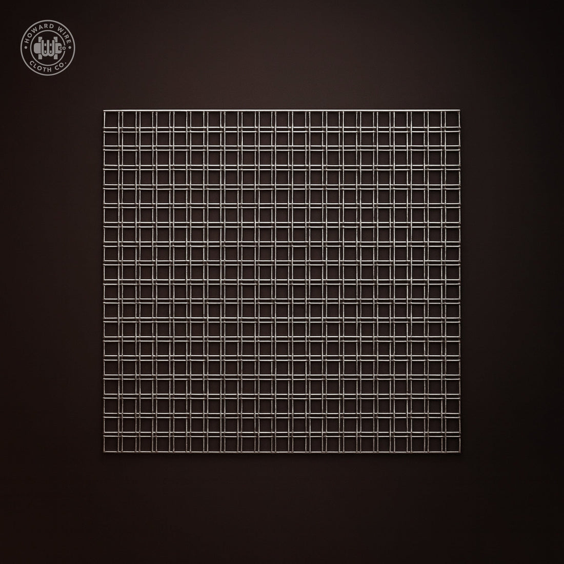 13" × 13" Black Epoxy-Coated Stainless Steel Woven Mesh — 10 Mesh, .020" Wire - Howard Wire Cloth Co.