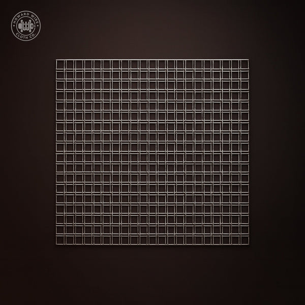 13" × 13" Black Epoxy-Coated Stainless Steel Woven Mesh — 10 Mesh, .020" Wire - Howard Wire Cloth Co.