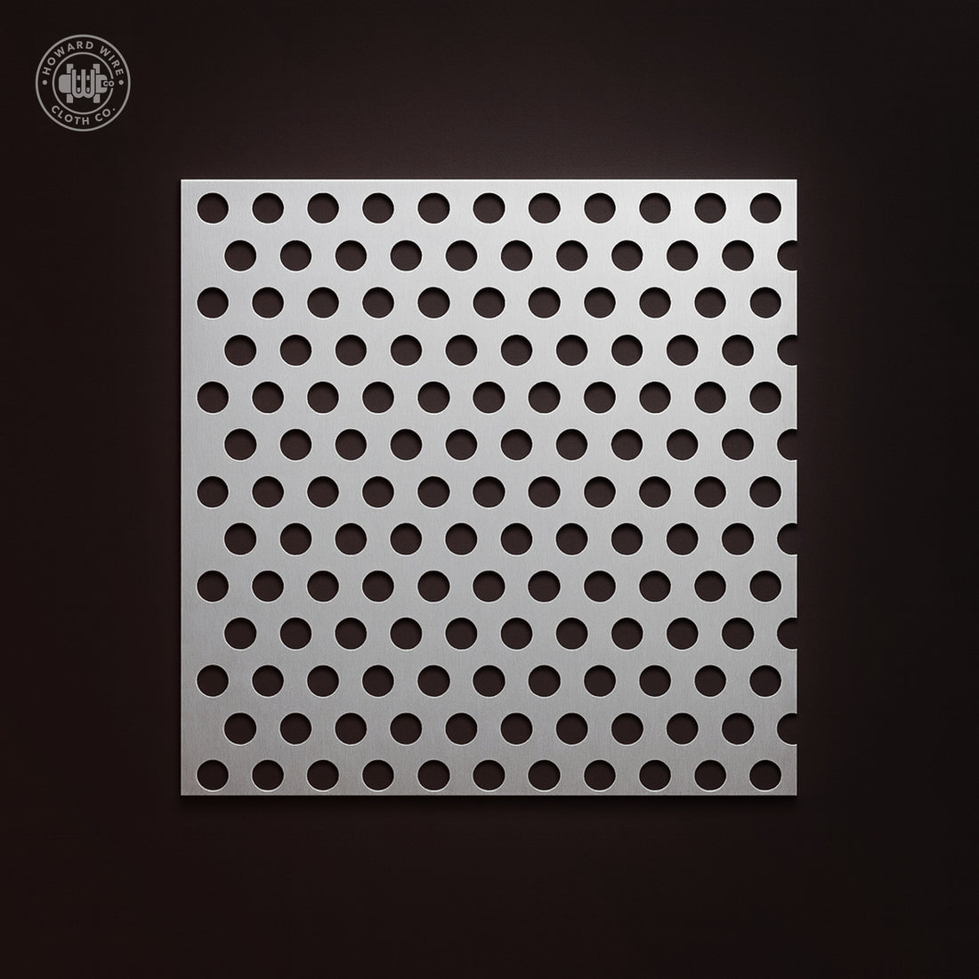 .027" Hole on .050" Staggered - 26 Gauge - Plain Steel Perforated - 36" x 120" Sheet - Howard Wire Cloth Co.