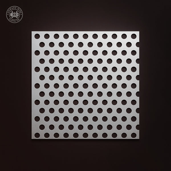 .027" Hole on .050" Staggered - 26 Gauge - Plain Steel Perforated - 36" x 120" Sheet - Howard Wire Cloth Co.