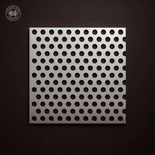 .050" Hole on 5/64" Staggered - .025" Thick - Aluminum Perforated - 36" x 120" Sheet - Howard Wire Cloth Co.