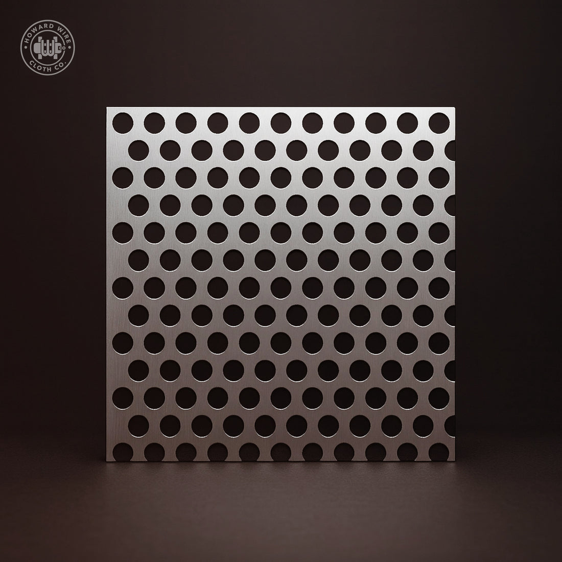 .050" Hole on 5/64" Staggered - 24 Gauge - Stainless Steel Type 304 Perforated - 36" x 120" Sheet - Howard Wire Cloth Co.