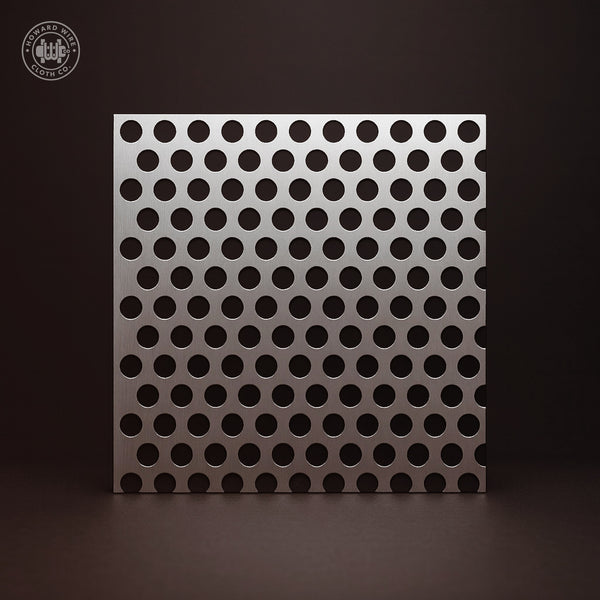 .050" Hole on 5/64" Staggered - 24 Gauge - Stainless Steel Type 304 Perforated - 36" x 120" Sheet - Howard Wire Cloth Co.