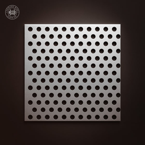 1/16" Hole on 1/8" Staggered - .050" Thick - Aluminum Perforated - 48" x 120" Sheet - Howard Wire Cloth Co.