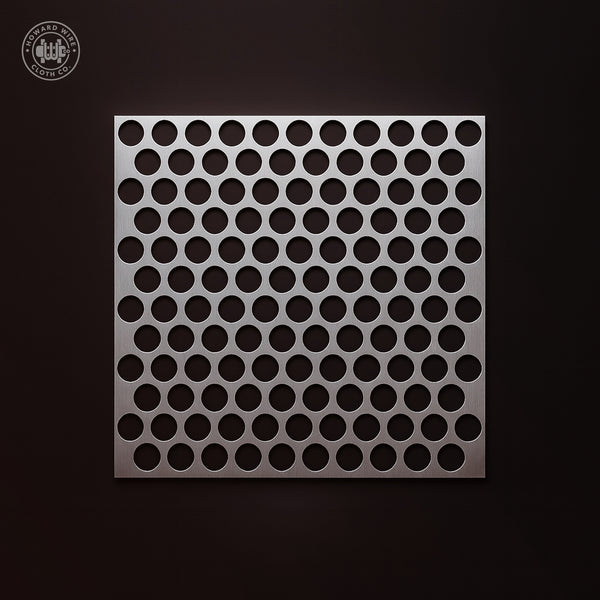 1/4" Hole on 5/16" Staggered - .063" Thick - Aluminum Perforated - 48" x 120" Sheet - Howard Wire Cloth Co.