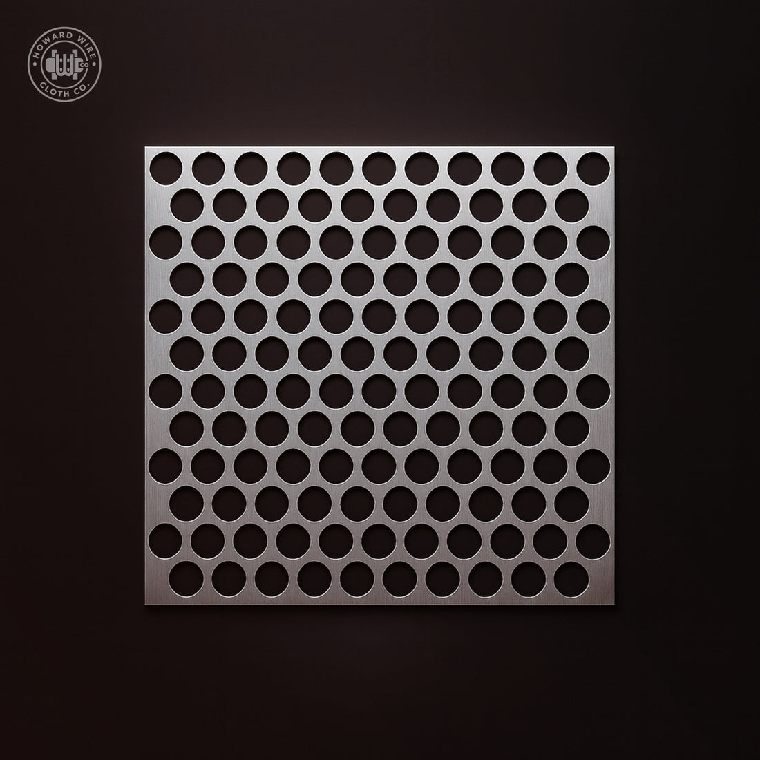 1/4" Hole on 5/16" Staggered - .063" Thick - Aluminum Perforated - 48" x 120" Sheet - Howard Wire Cloth Co.