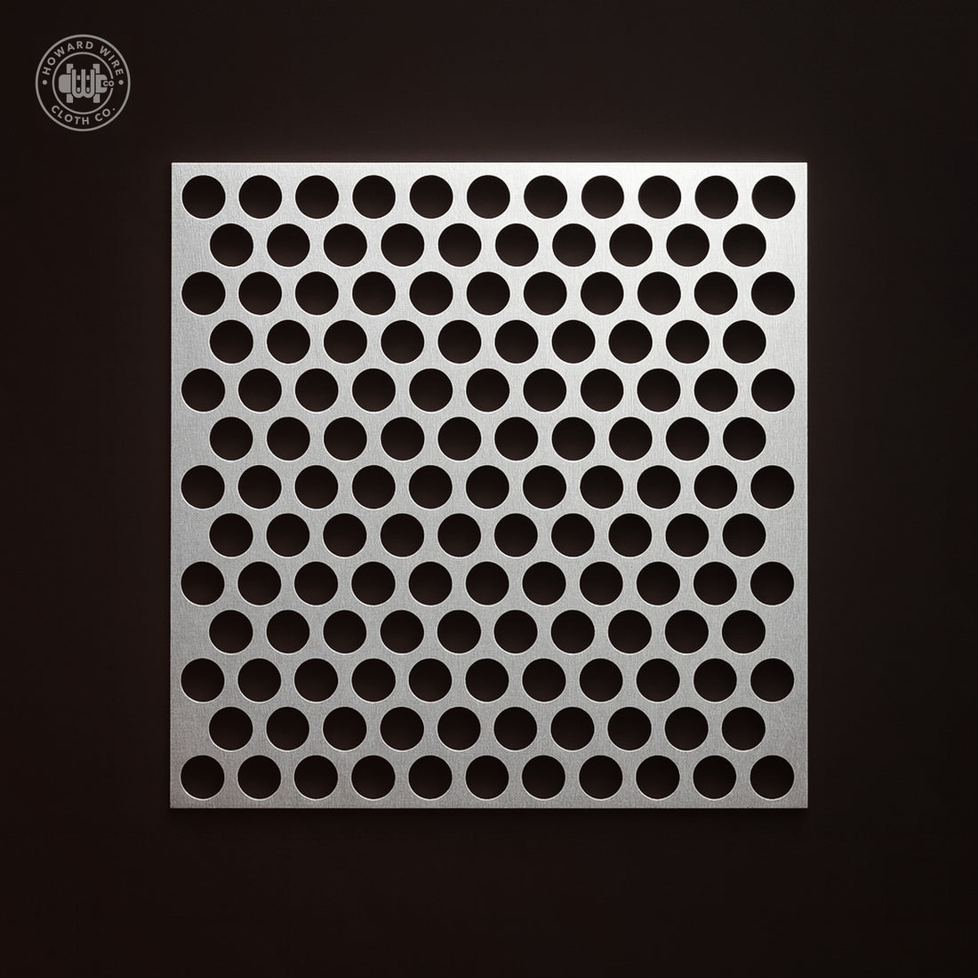 3/4" Hole on 1" Staggered - .063" Thick - Aluminum Perforated - 48" x 120" Sheet - Howard Wire Cloth Co.
