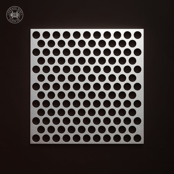 3/4" Hole on 1" Staggered - .063" Thick - Aluminum Perforated - 48" x 120" Sheet - Howard Wire Cloth Co.