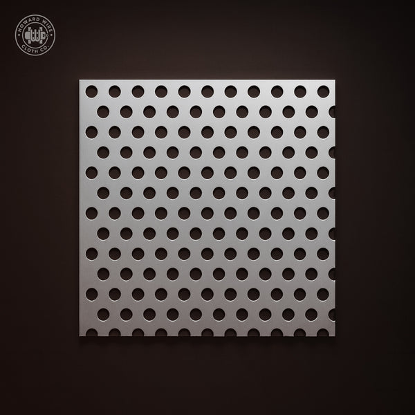 3/64" Hole on 3/32" Staggered - 24 Gauge - Stainless Steel Type 304 Perforated - 36" x 120" Sheet - Howard Wire Cloth Co.