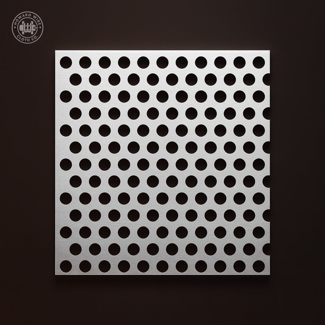 5/64" Hole on 1/8" Staggered - .060" Thick - Aluminum Perforated - 48" x 120" Sheet - Howard Wire Cloth Co.