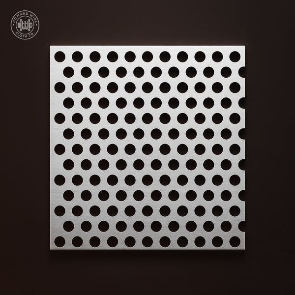 5/64" Hole on 1/8" Staggered - .060" Thick - Aluminum Perforated - 48" x 120" Sheet - Howard Wire Cloth Co.