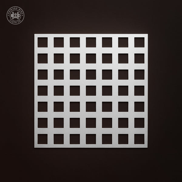 1/2" Square Hole on 5/8" - 16 Gauge - Plain Steel Perforated - 48" x 120" Sheet - Howard Wire Cloth Co.