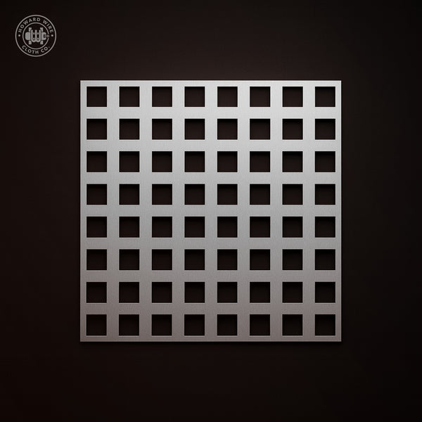 3/8" Square Hole - Plain Steel Perforated - Howard Wire Cloth Co.