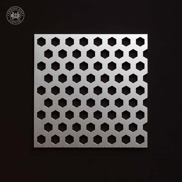 1/4" Hex Hole - Aluminum Perforated - 36" x 120" Sheet - Howard Wire Cloth Co.