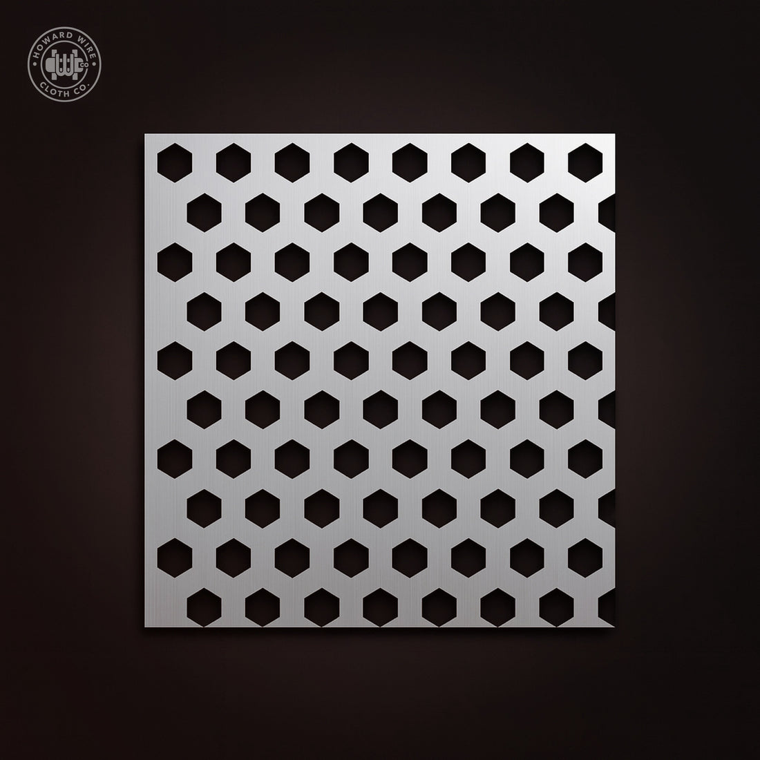 1/4" Hex Hole - Plain Steel Perforated - 36" x 120" Sheet - Howard Wire Cloth Co.