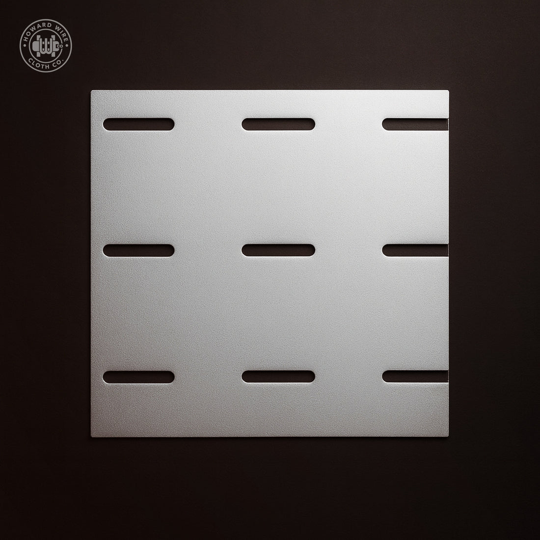 1/8" Oblong Hole on 3/4" Slot - 16 Gauge - Plain Steel Perforated - 48" x 120" Sheet - Howard Wire Cloth Co.