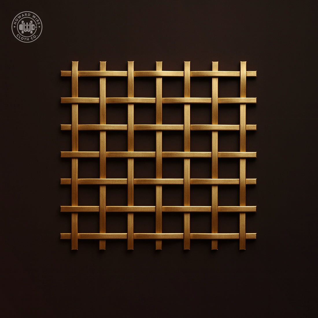 1" Mesh - .135" Wire Diameter - Brass Woven Wire - 48" Wide - Howard Wire Cloth Co.