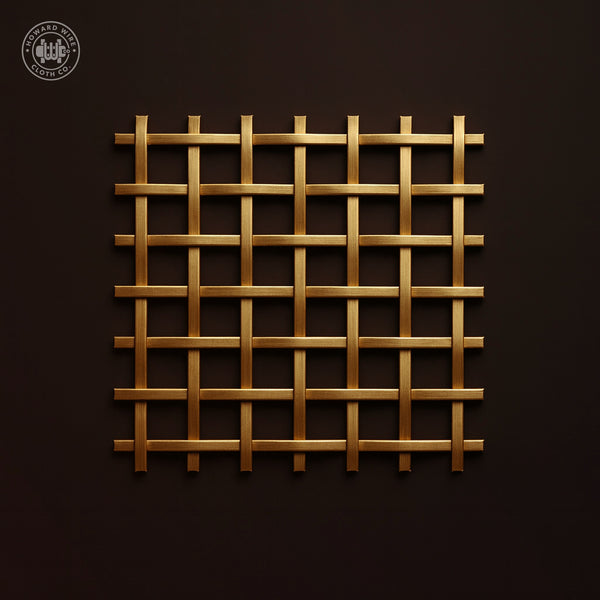 1" Mesh - .135" Wire Diameter - Brass Woven Wire - 48" Wide - Howard Wire Cloth Co.