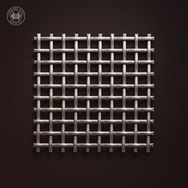 1/2" Mesh - .080" Wire Diameter - Plain Steel Crimped Woven Wire - 36" Wide - Howard Wire Cloth Co.