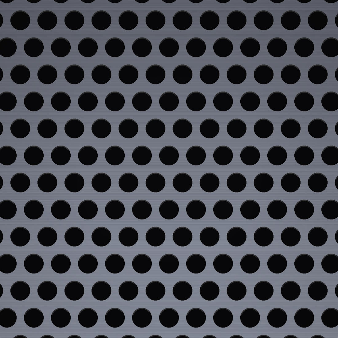 Close-up of 304 stainless steel perforated sheet with .027" holes