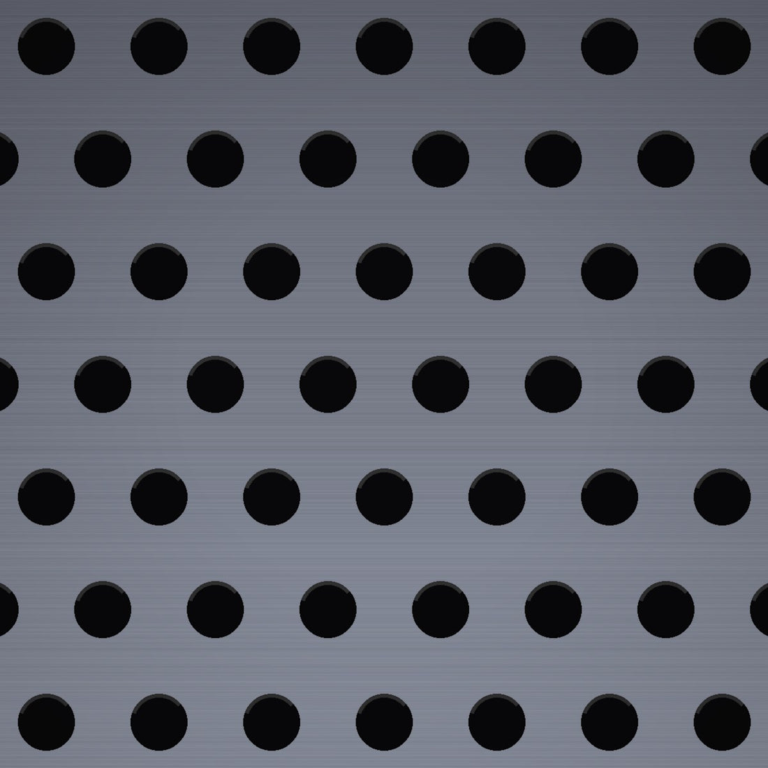Close-up of 304 stainless steel perforated sheet, 1/16" round holes on 1/8" staggered centres