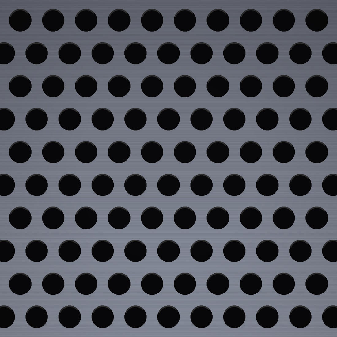 Close-up of 304 stainless steel perforated sheet, 1/16" round holes on 3/32" staggered centres