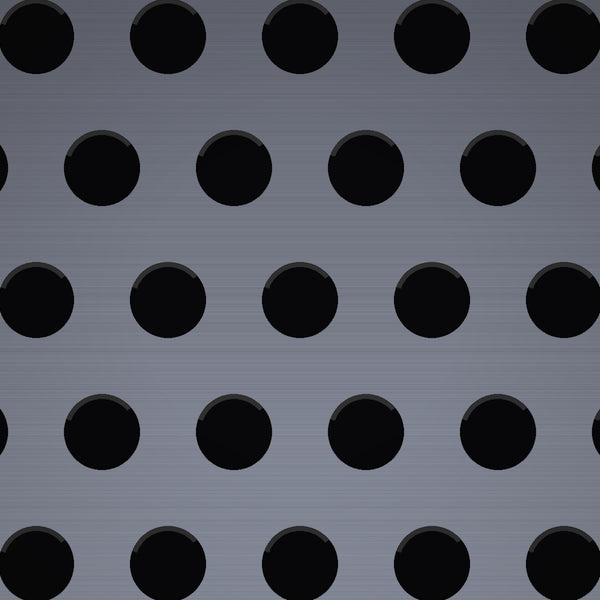 1/8" Hole on 7/32" Staggered – 18 Gauge – Stainless Steel Type 304 Perforated – 48" x 120" Sheet