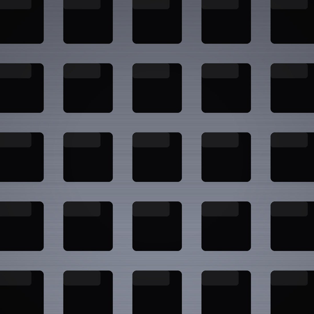 Close-up of 304 stainless steel perforated sheet with .200" holes