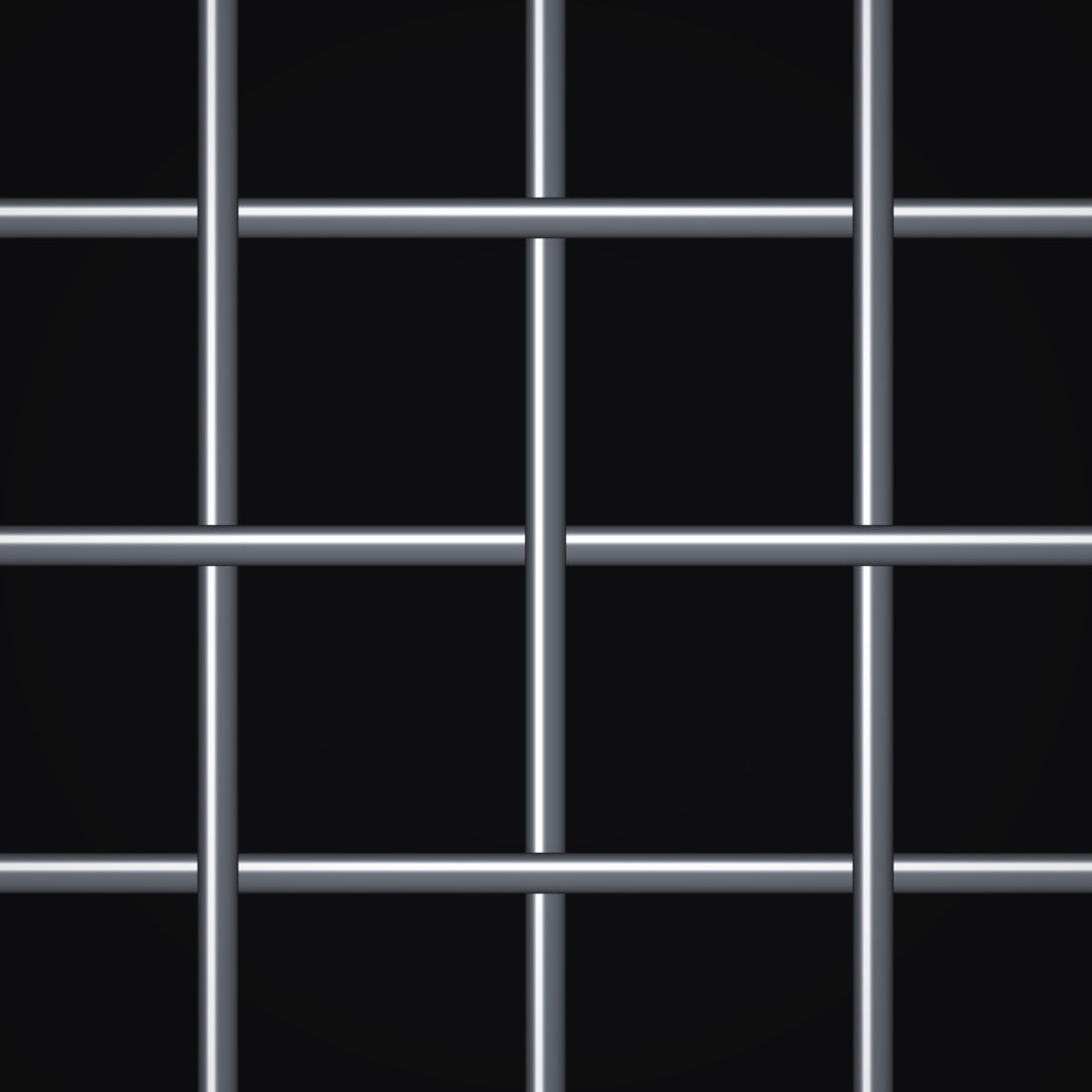 Close-up of 304 stainless steel crimped woven wire mesh, 1/2" square openings, in .063" wire