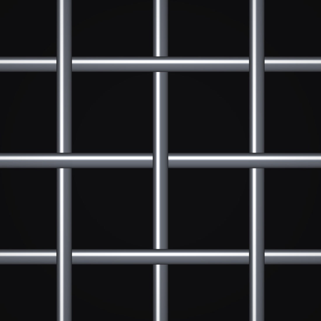 Close-up of 304 stainless steel crimped woven wire mesh, 1/2" square openings, in .080" wire