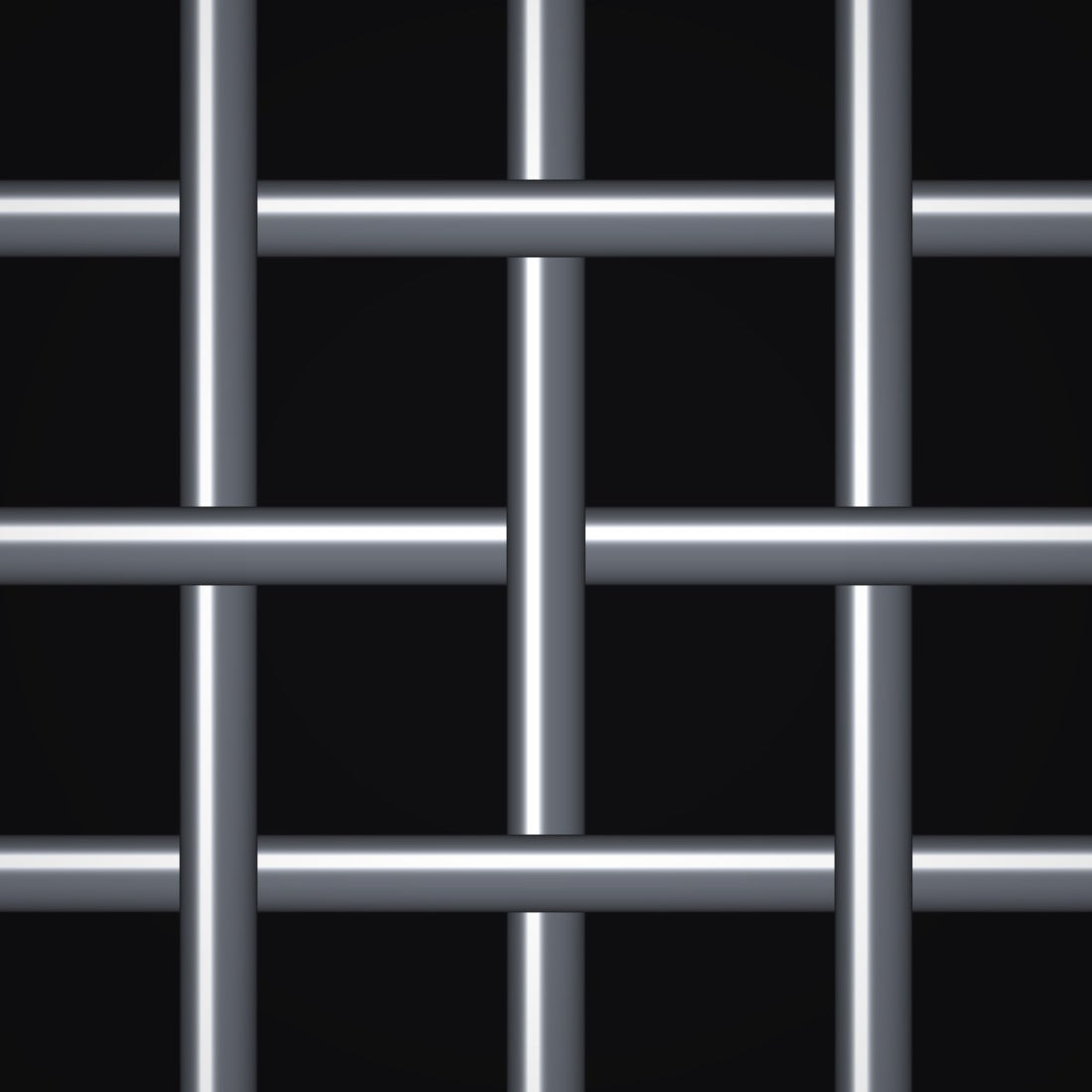 Close-up of 304 stainless steel crimped woven wire mesh, 1/2" square openings, in .120" wire