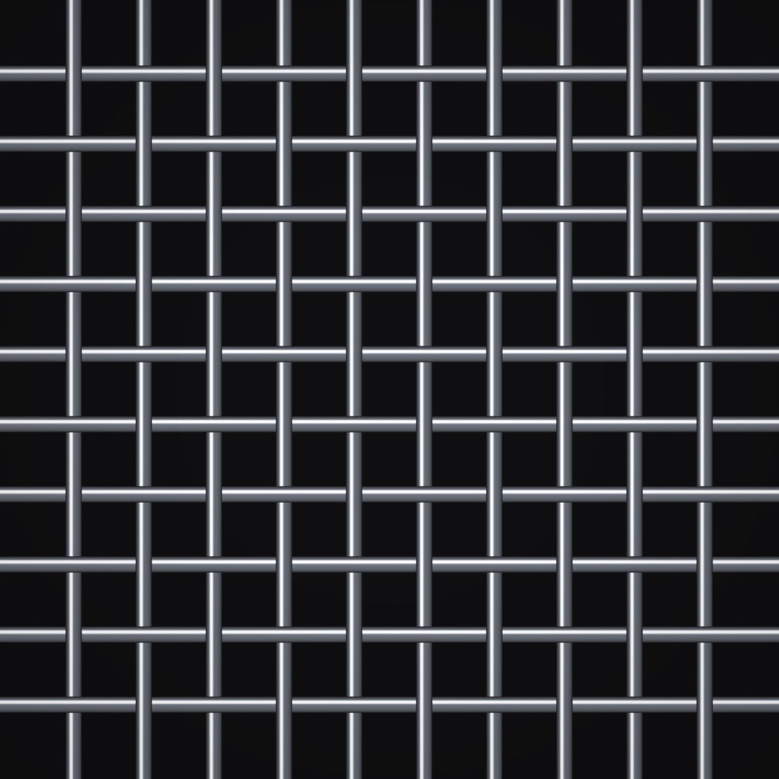 Close-up of 304 stainless steel crimped woven wire mesh, 10 mesh, in .023" wire