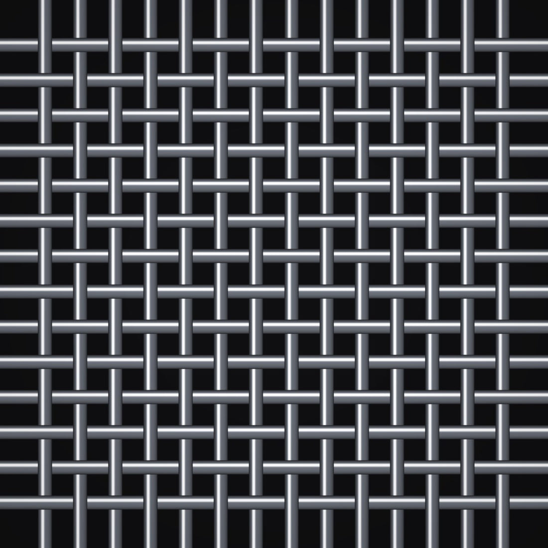 Close-up of 304 stainless steel crimped woven wire mesh, 100 mesh, in .004" wire