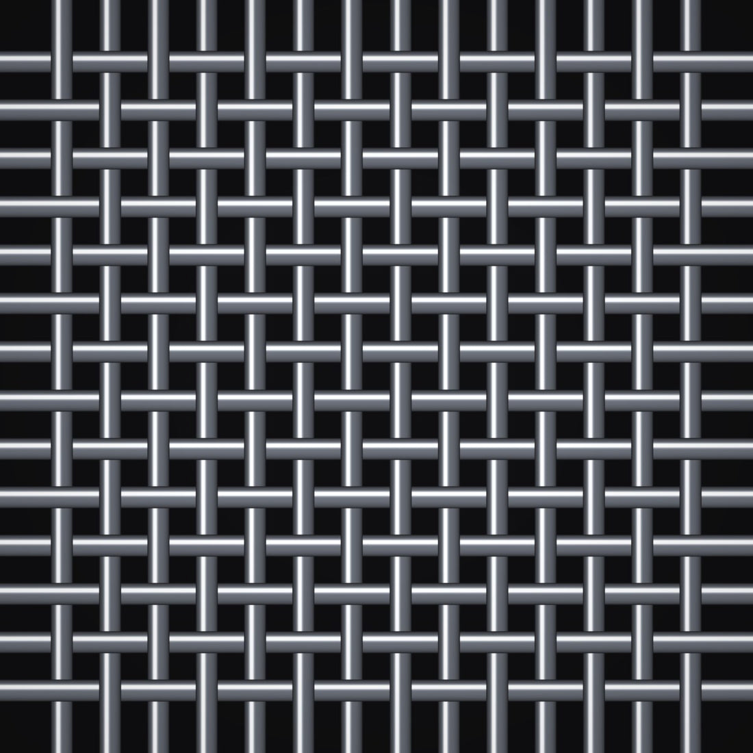 Close-up of 304 stainless steel crimped woven wire mesh, 100 mesh, in .0045" wire