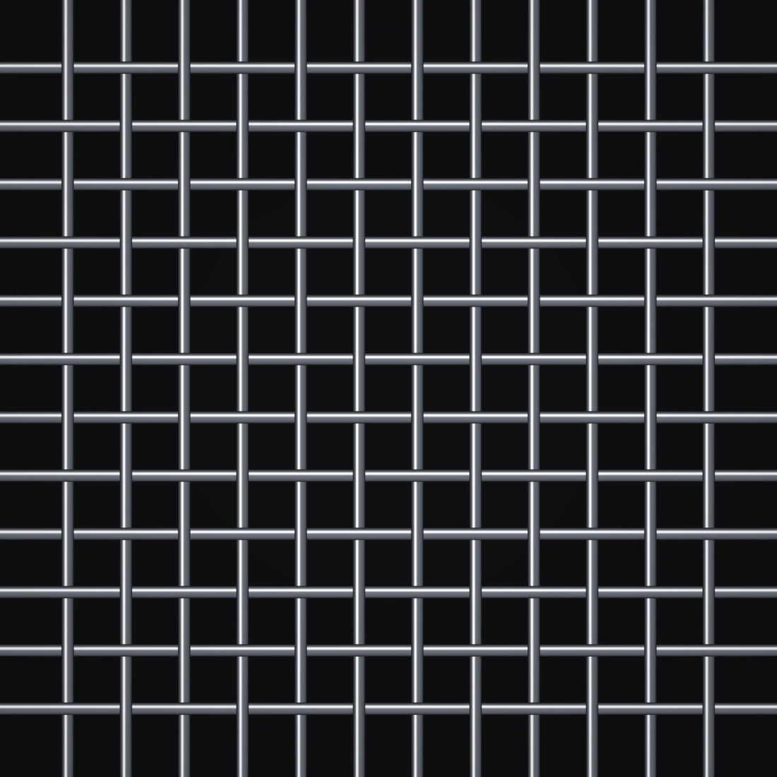 Close-up of 304 stainless steel crimped woven wire mesh, 12 mesh, in .018" wire