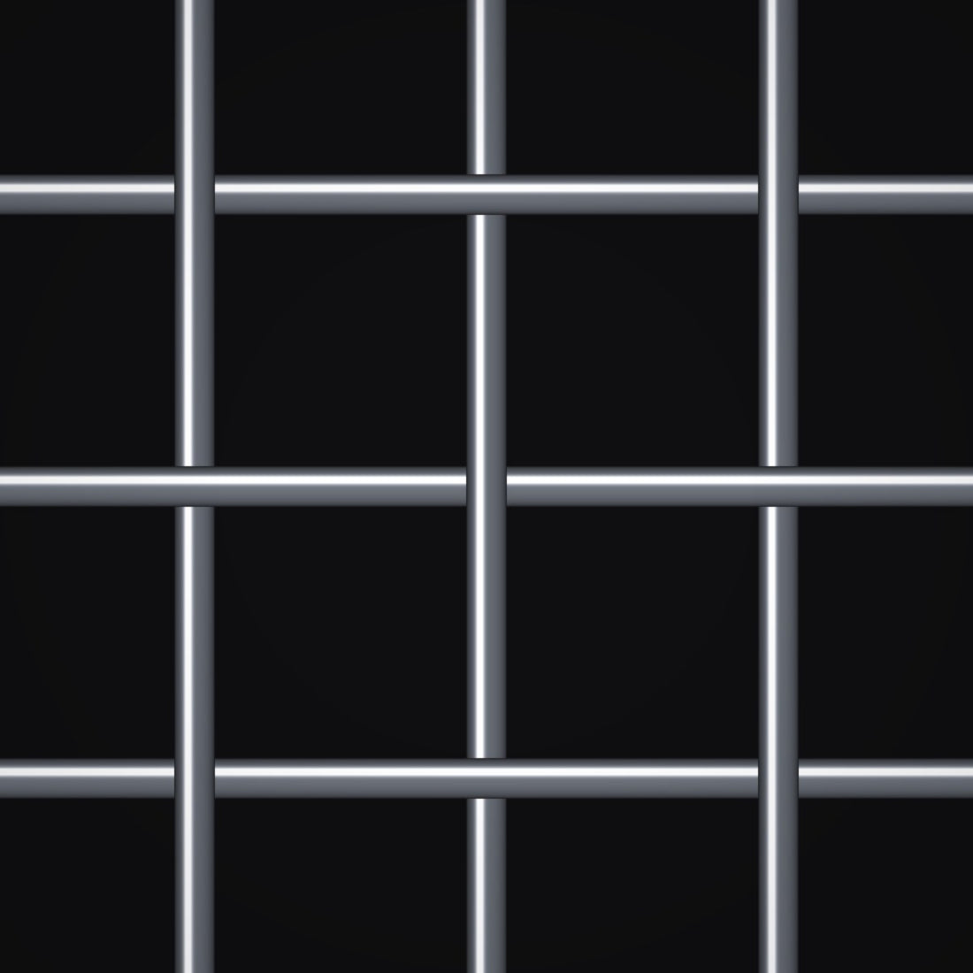 Close-up of 304 stainless steel crimped woven wire mesh, 3/4" square openings, in .105" wire