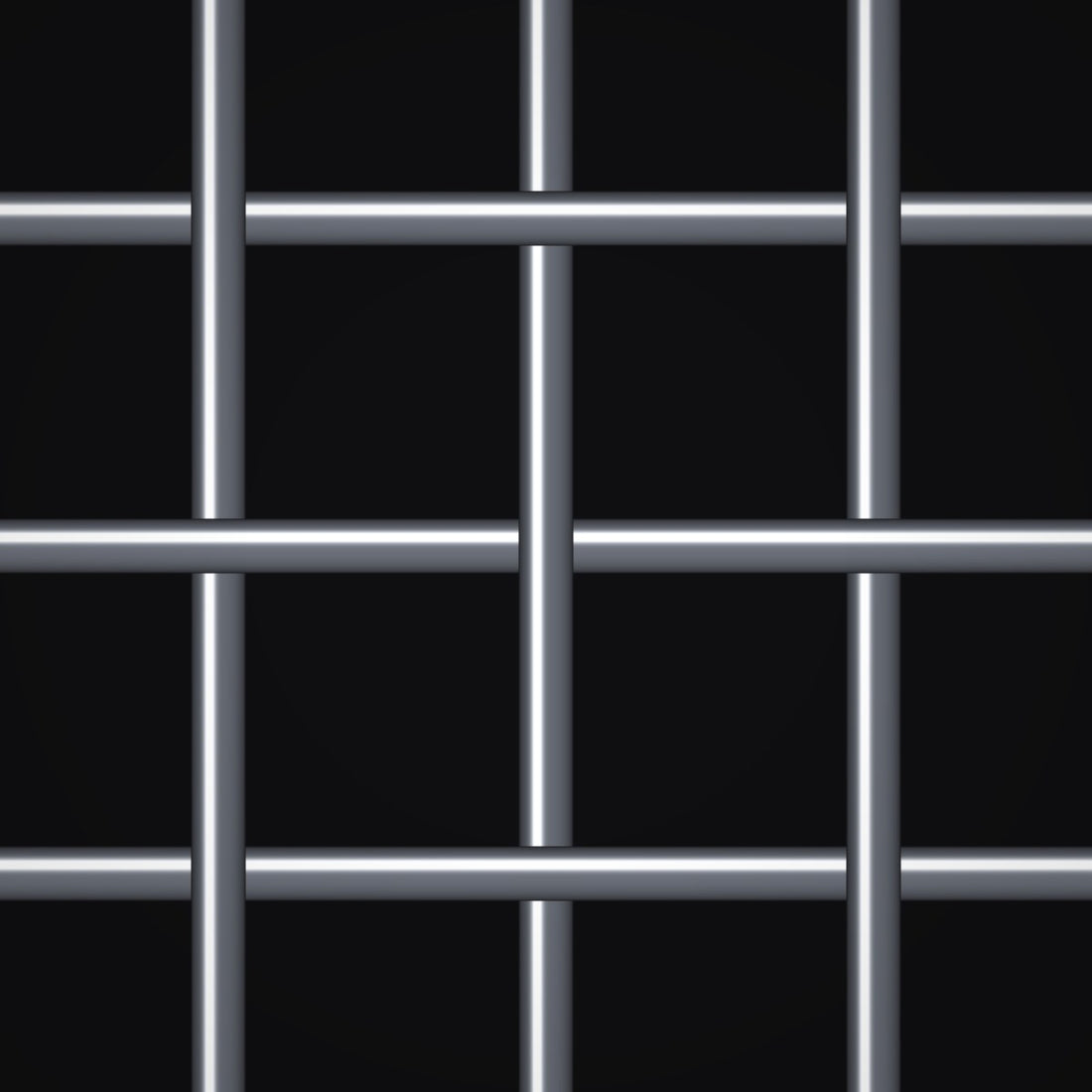Close-up of 304 stainless steel crimped woven wire mesh, 3/8" square openings, in .063" wire