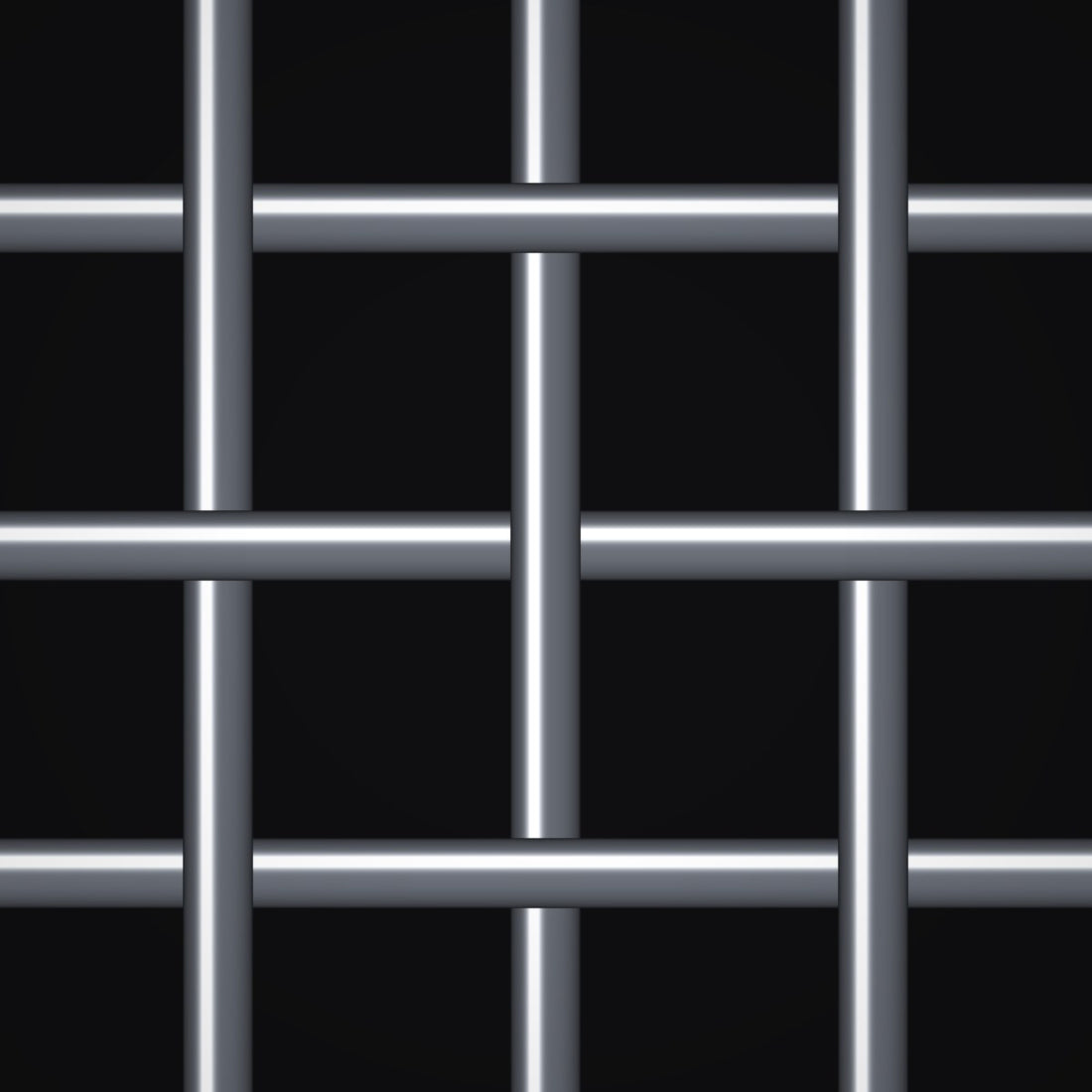 Close-up of 304 stainless steel crimped woven wire mesh, 3/8" square openings, in .080" wire