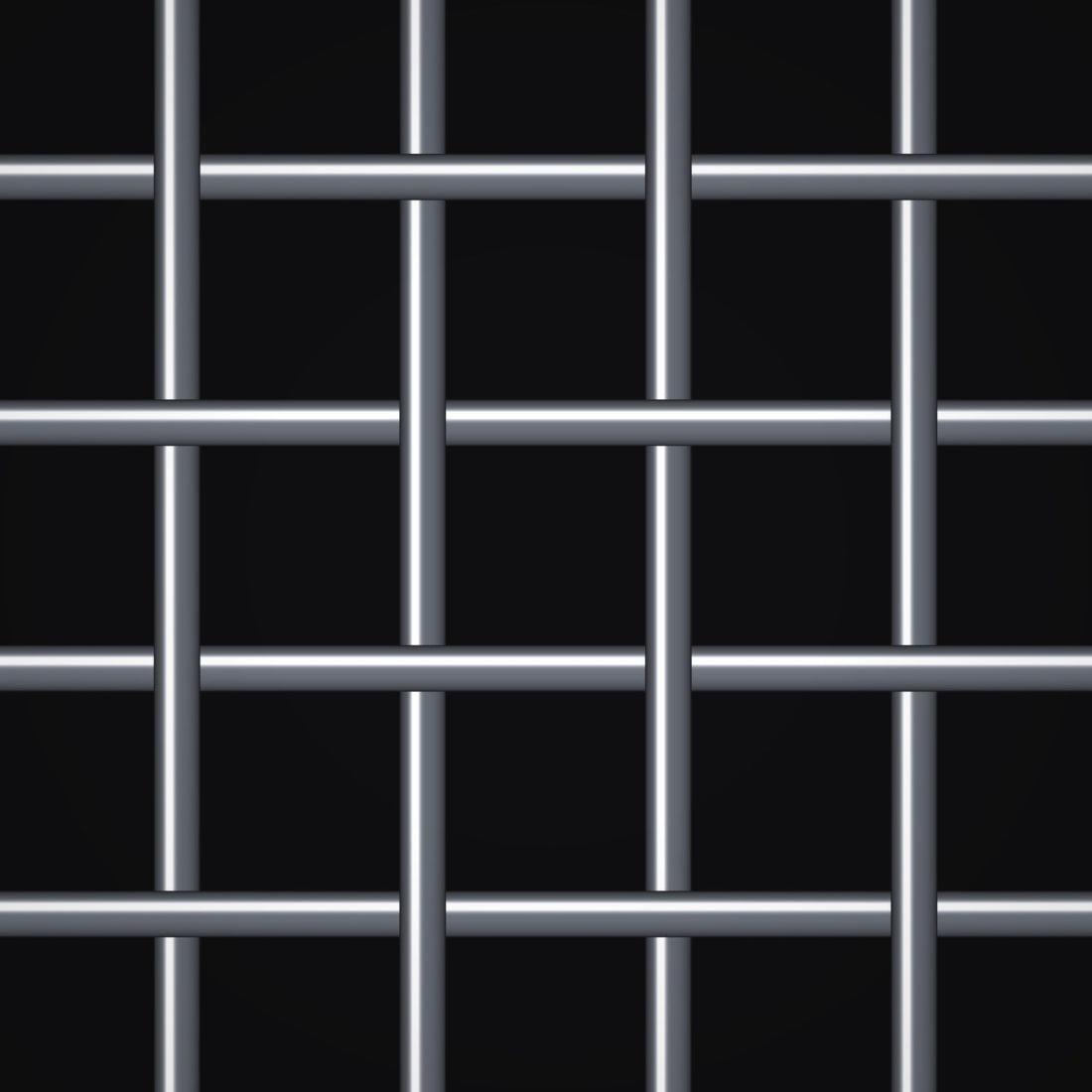 Close-up of 304 stainless steel crimped woven wire mesh, 4 mesh, in .047" wire