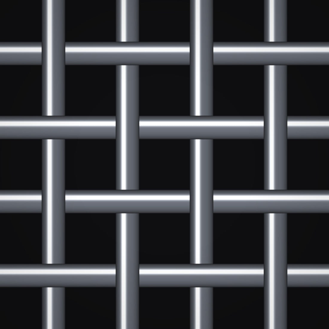 Close-up of 304 stainless steel crimped woven wire mesh, 4 mesh, in .080" wire