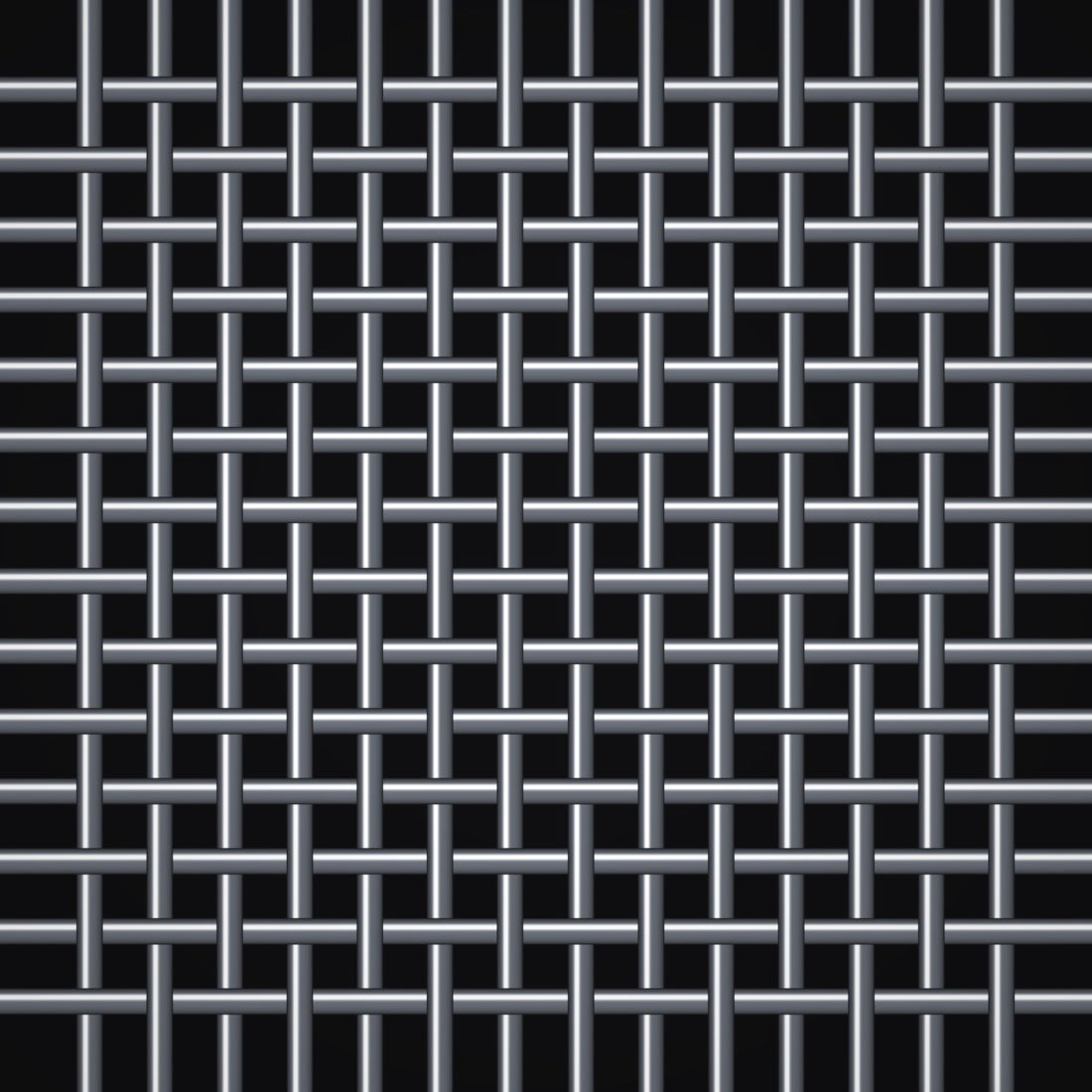 Close-up of 304 stainless steel crimped woven wire mesh, 40 mesh, in .0095" wire