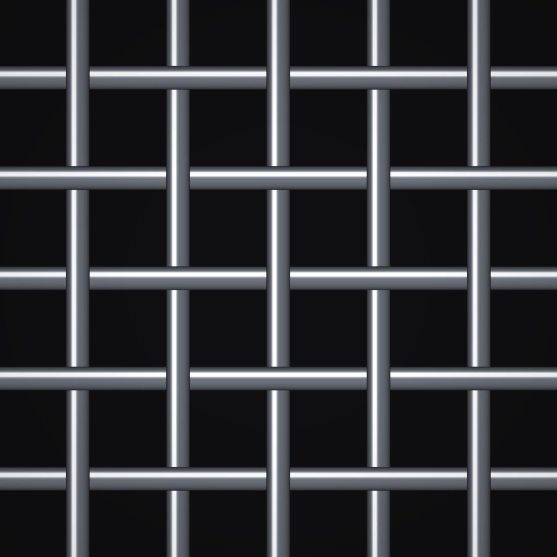 Close-up of 304 stainless steel crimped woven wire mesh, 5 mesh, in .047" wire