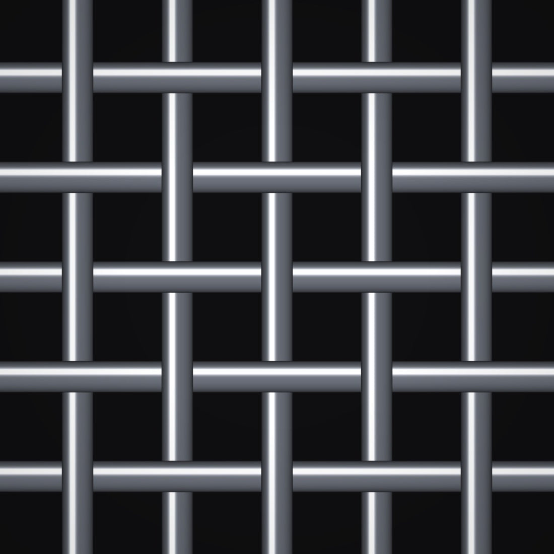 Close-up of 304 stainless steel crimped woven wire mesh, 5 mesh, in .063" wire
