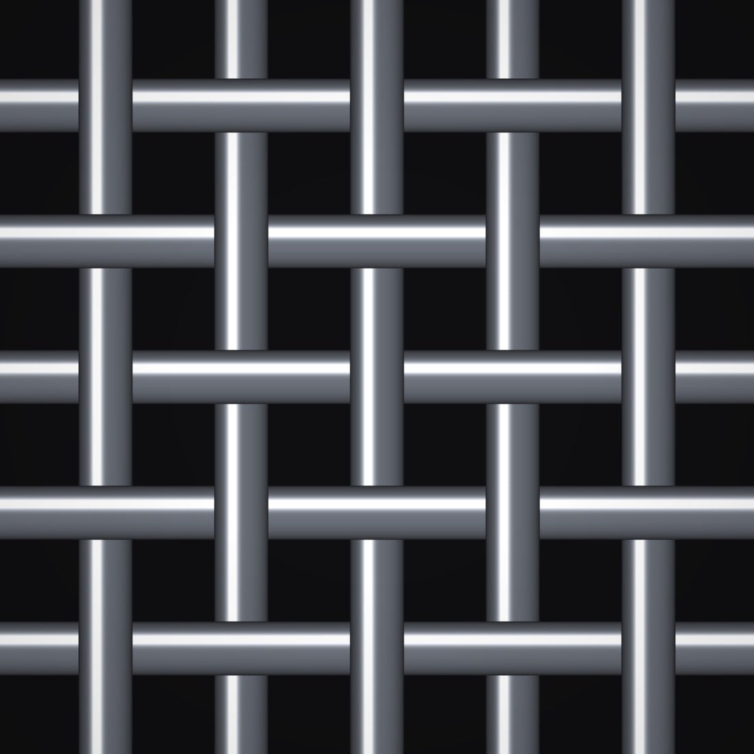Close-up of 304 stainless steel crimped woven wire mesh, 5 mesh, in .080" wire