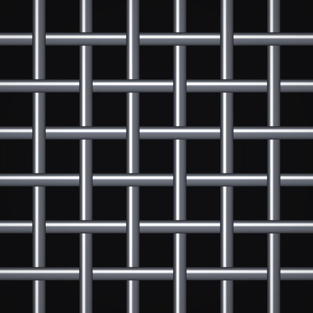 Close-up of 304 stainless steel crimped woven wire mesh, 6 mesh, in .047" wire