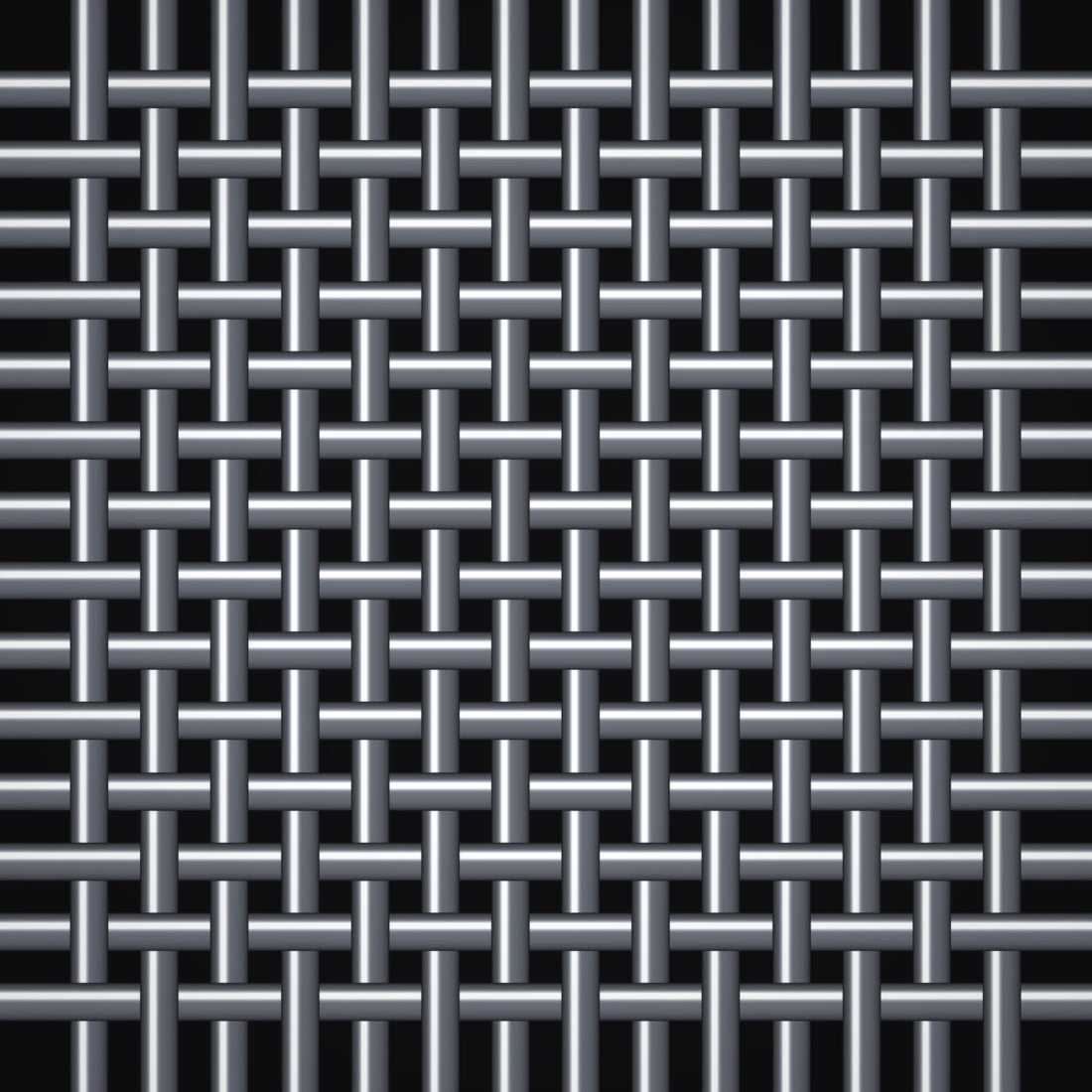 Close-up of 304 stainless steel crimped woven wire mesh, 60 mesh, in .009" wire